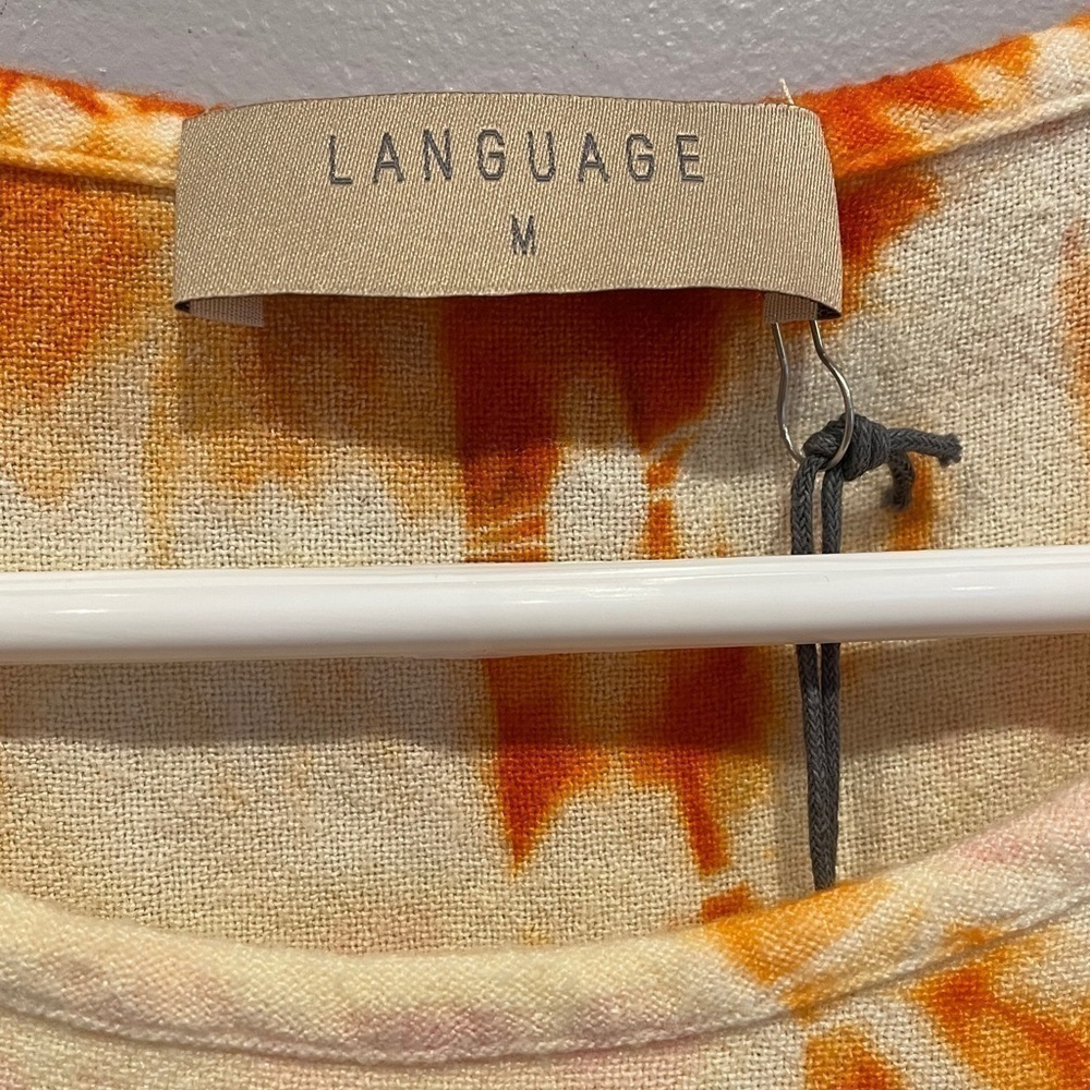 NWT Language Tie Dyed Sleeveless Shirt Size M - Picture 6 of 9